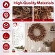 preview thumbnail 8 of 8, Gymax Set of 2 24'' Pre-lit Christmas Wreath Front Door Artificial