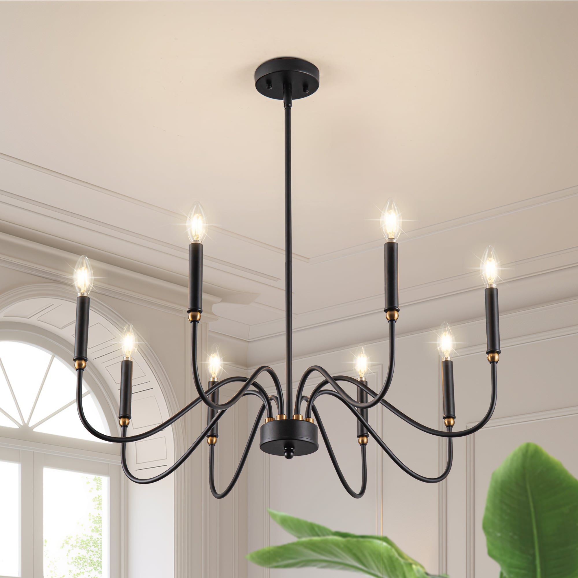 Black chandelier light wilko discount
