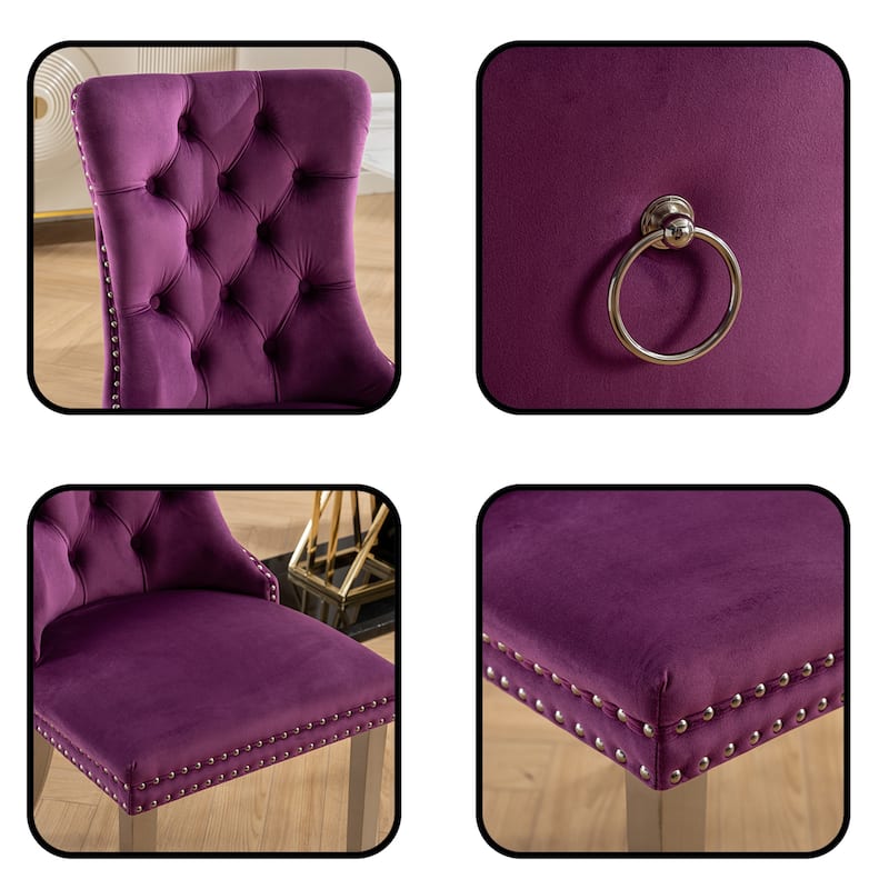 Contemporary Velvet Upholstered Dining Chair