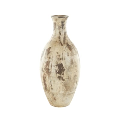 Ceramic Antique Style Distressed Decorative Vase - Brown - Roche River Decor