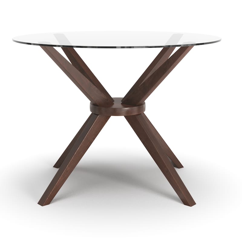 Bianca 47" Round Glass Top Dining Table