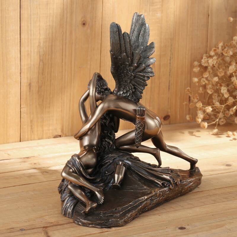 7.72" W "CUPID AND PSYCHE" (ANTONIO CANOVA) Cold Cast Bronze - 4.92"x7.72"x7.09"