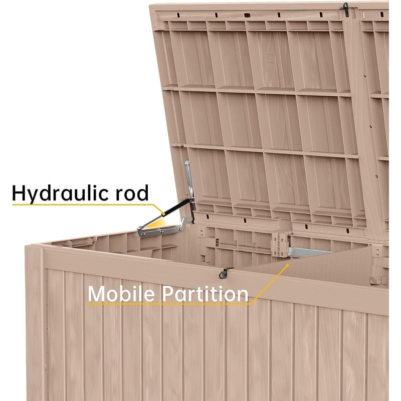 Outdoor Patio Storage Resin Lockable Deck Box - Picture 39 of 100
