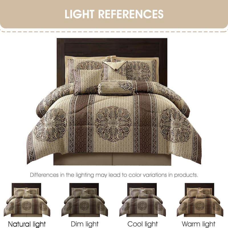 Nanshing Prince 7 Piece Elegant Medallion Comforter Set