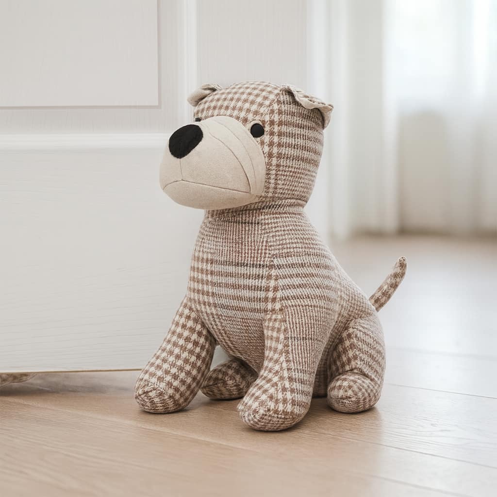 Decorative Dog Door Stop - 2.3 lb. Weighted Door Stopper - 10"H x 6.8"L x 9"W