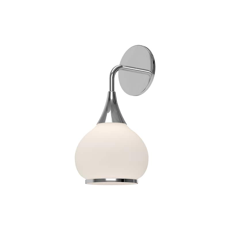 Alora Lighting WV524006OP Hazel 13" Tall Bathroom Sconce with Opal - Chrome