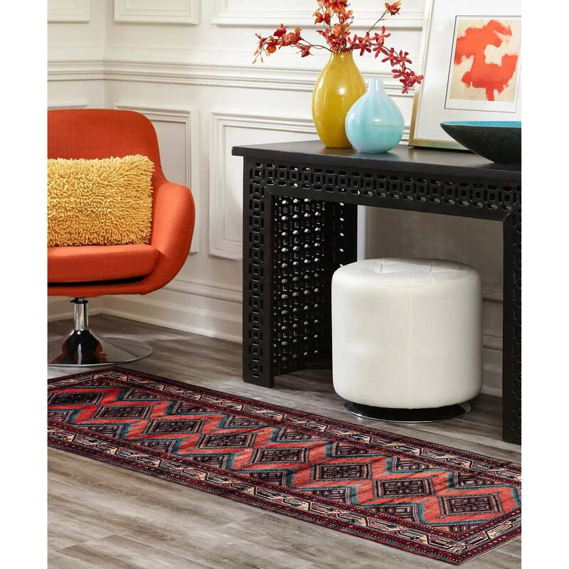 ECARPETGALLERY Hand-knotted Konya Anatolian Light Red Wool Rug - 3'4 x 9'11