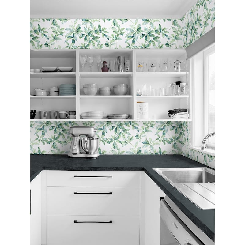 NextWall Leaf Trail Peel and Stick Wallpaper