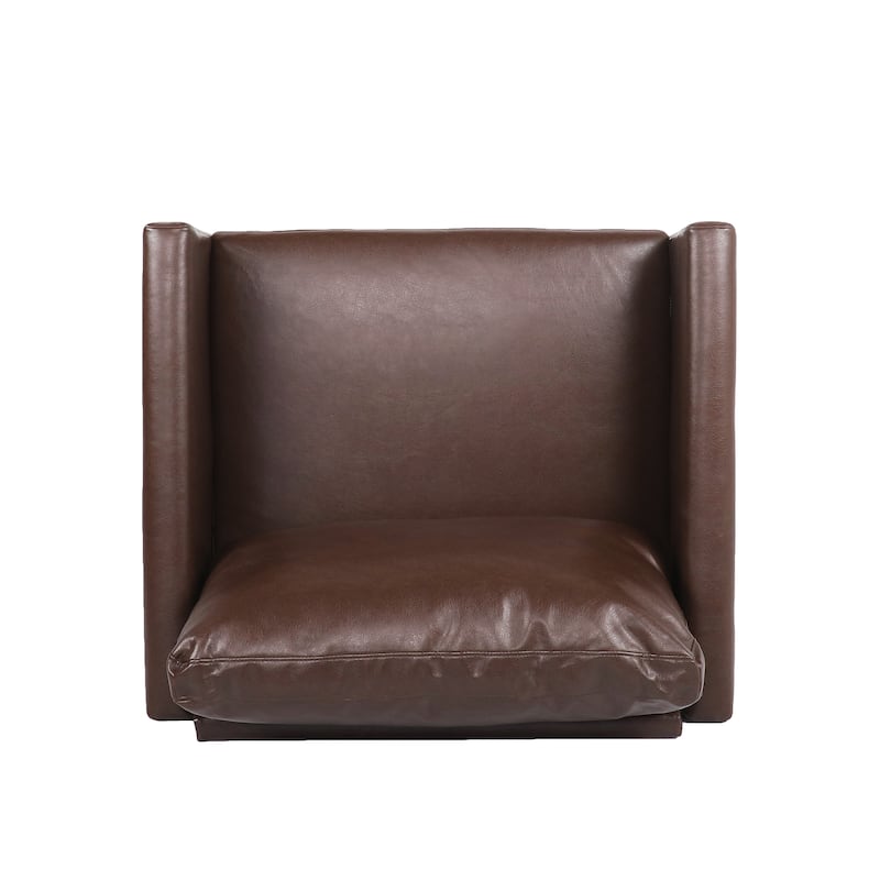 Chandler Faux Leather Club Chair by Christopher Knight Home