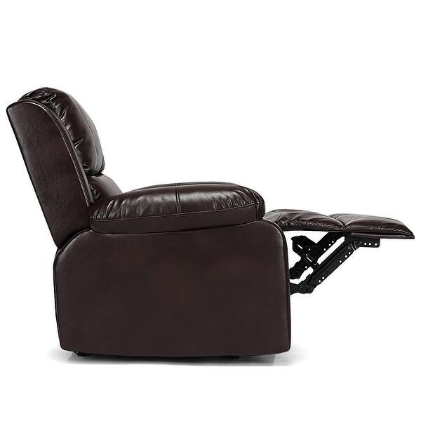 Shop Costway Manual Recliner Sofa Lounge Chair Pu Leather Home