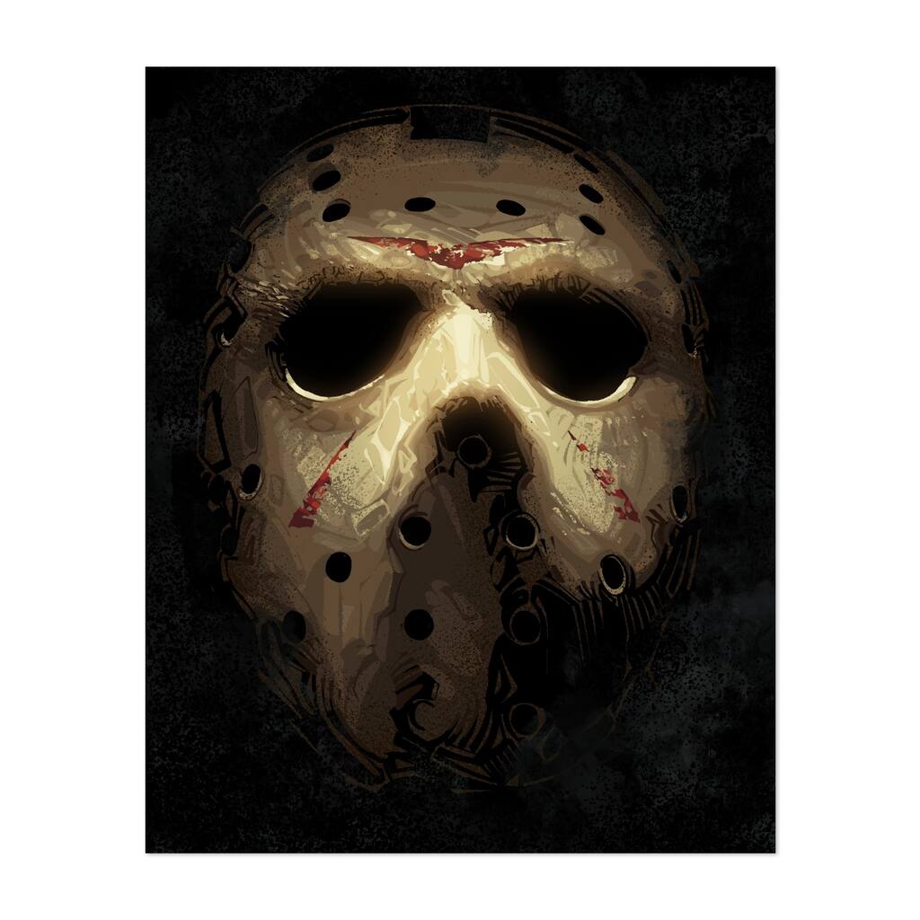 Jason Voorhees Mask Digital Friday the 13th Skull Art Print/Poster