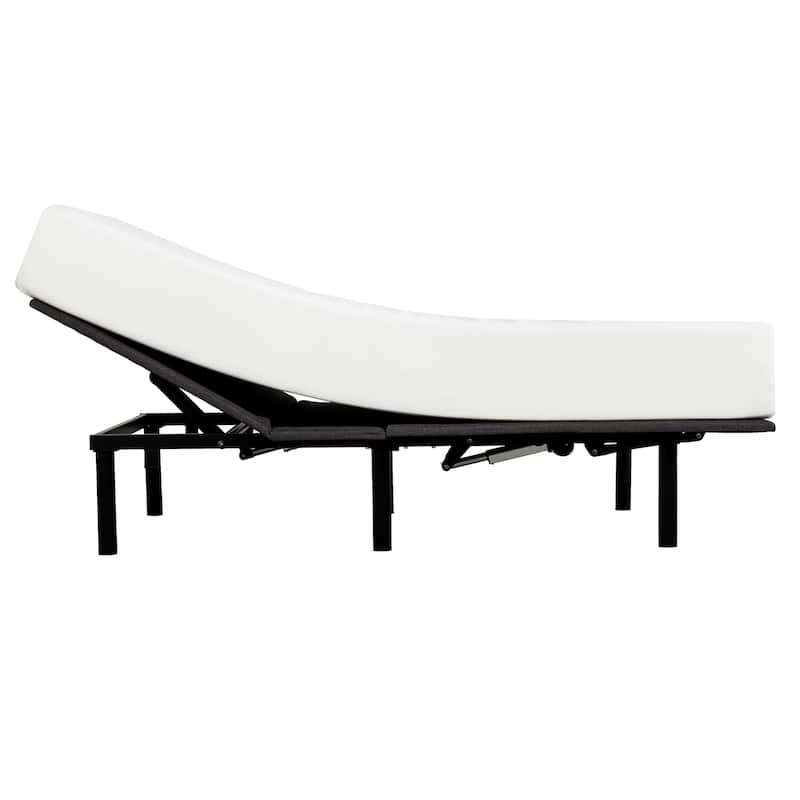 Twin XL Size Metal Adjustable Foldable Bed Base with Wired Remote