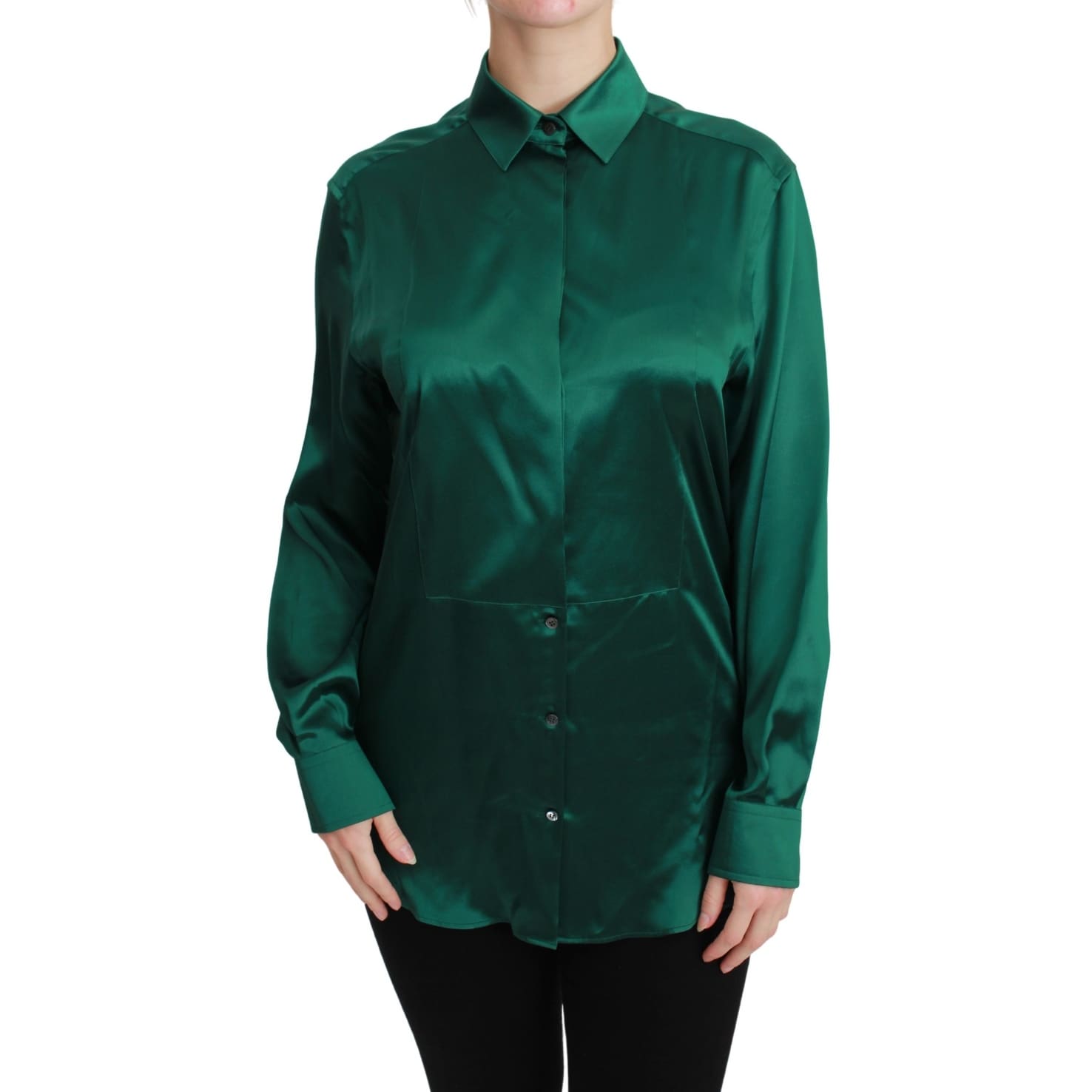 emerald green dress shirt womens