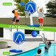 preview thumbnail 5 of 5, Pool Basketball Hoop, 2 Adjustable Heights, Includes Poolside Water Basketball Hoop - 34x25x53in