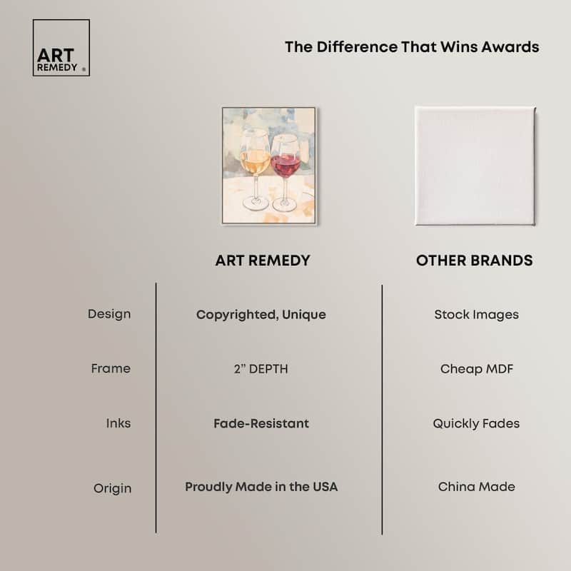 Wine Duo Canvas by Art Remedy