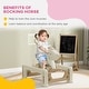 preview thumbnail 3 of 6, 5 in 1 Rocking Horse for Toddlers Years 1-6, Kids Spring Ride on Horse Balance Bike with Detachable Balance Board - Cream White