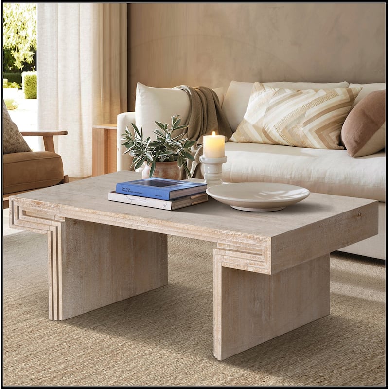 Double-Tier American Vintage Industrial Coffee Table
