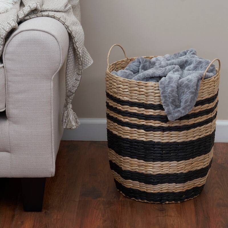 Cattail and Paper Pillar Basket