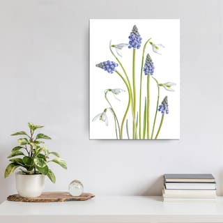 Muscari and Galanthus' Floral Wrapped Canvas Wall Art