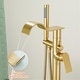 preview thumbnail 6 of 12, Freestanding Tub Faucet With Hand Sprayer Floor Mount Roman Bathtub Faucet Modern Waterfall Tub Filler Trim With Handheld Showe