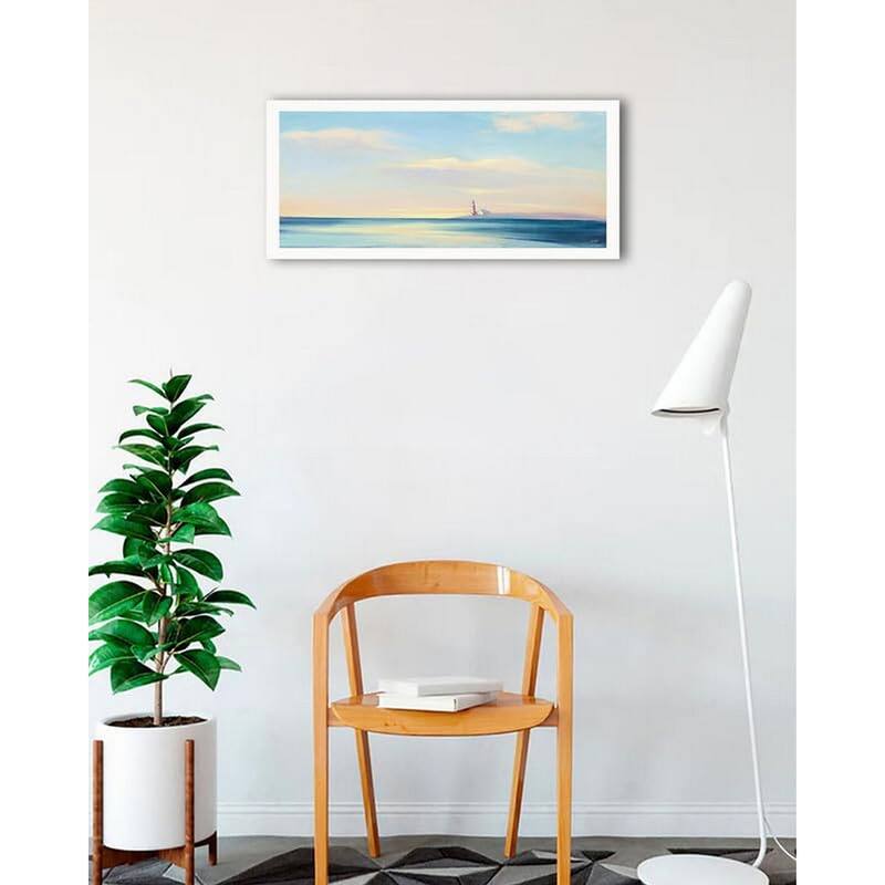 Dawn Beacon Framed Poster - 16 x 32 Inch - White