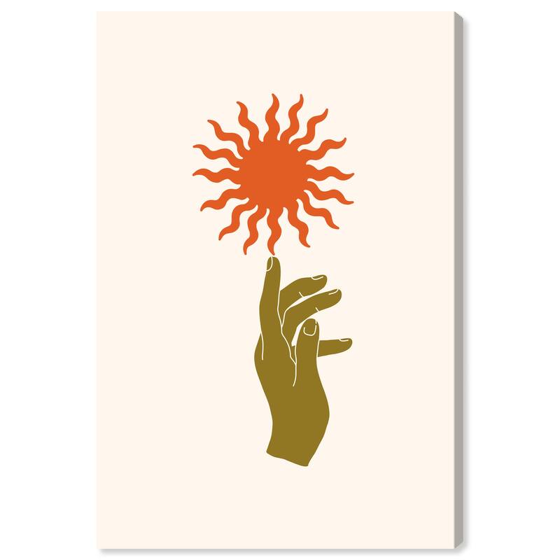 Wynwood Studio Canvas Spiritual and Religious Sun Power Plain Orange Modern & Contemporary Wall Art Canvas Print - 30 x 20