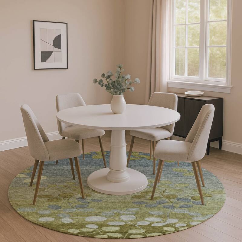 Premium Washable Super Soft Mayfield Rug - Olive - 8' x 8'