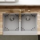 preview thumbnail 12 of 17, Karran Farmhouse Apron Front Quartz Double Bowl Kitchen Sink Kit