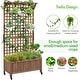 preview thumbnail 6 of 11, Yaheetech 72"H Wood Planter Raised Bed with Trellis Free Standing Planter Box for Garden Yard
