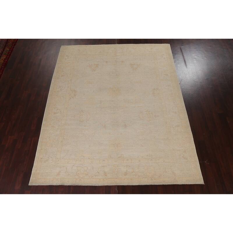 Vegetable Dye Muted Oushak Oriental Area Rug Wool Hand-knotted Carpet - 8'5" x 10'6"