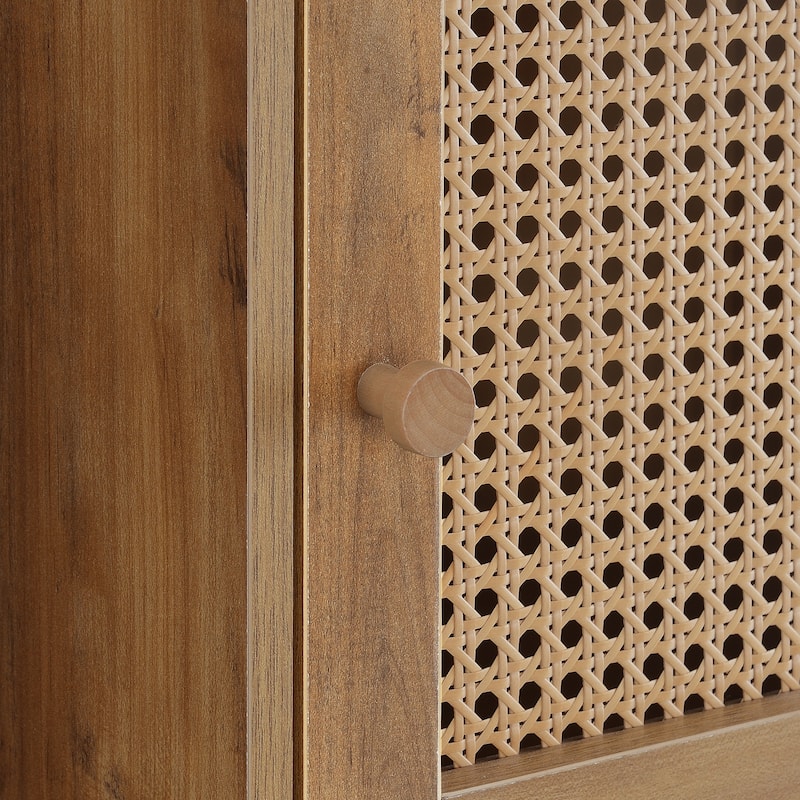 2 Door Storage Cabinet with Shelf - Home Organization & Entryway Decor