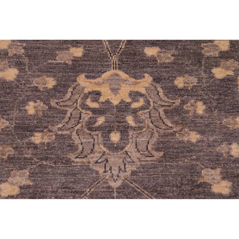 Oriental Ziegler Leila Gray Beige Hand-Knotted Wool Rug - 9'9'' x 13'8''