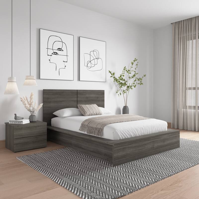 James 3-Piece Bedroom Set with Bed, Headboard, and Nightstand