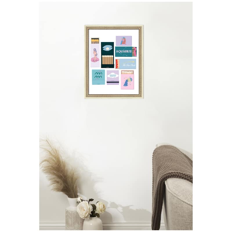 Kate and Laurel Aquarius Matchbooks 14x18 FC by Megan Ryan Framed Wall Art Print