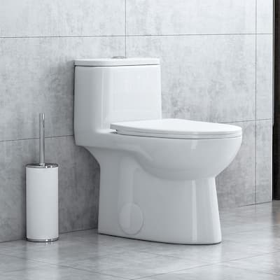 One piece dual flush elongated 12'' rough in toilet (Seat include) - N/A