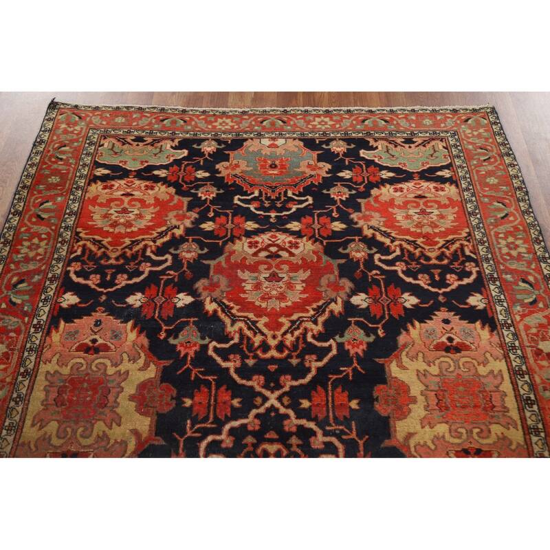 Pre-1900 Antique Sultanabad Persian Area Rug Hand-Knotted Wool Carpet - 4'9"x 6'8"