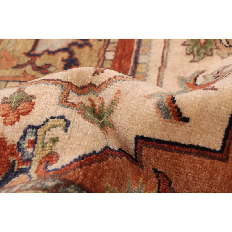 ECARPETGALLERY Hand-knotted Jules Sultane Ivory Wool Rug - 9'0 x 12'0