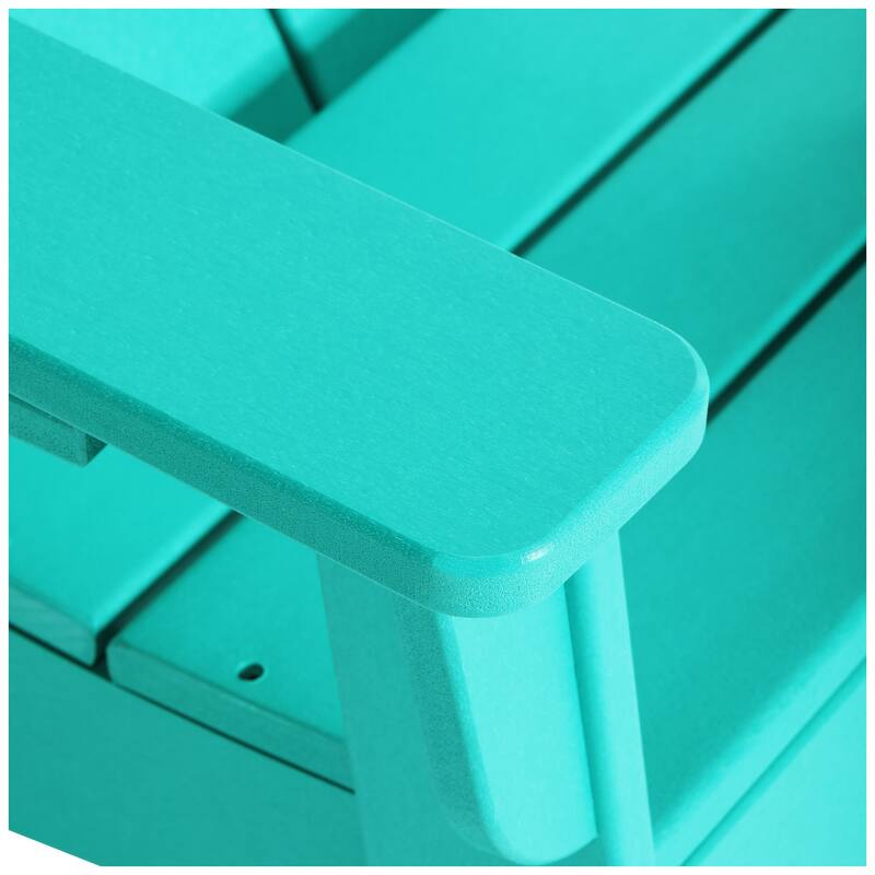 Shoreside Kids Outdoor Poly Adirondack Rocking Chair with Cup Holder (Set of 2)