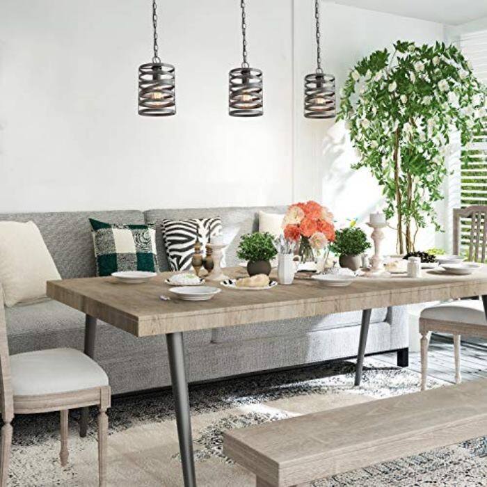 Rustic industrial pendant light for dinning room