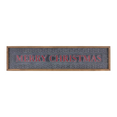Ornate Metal Merry Christmas Sign 34"L