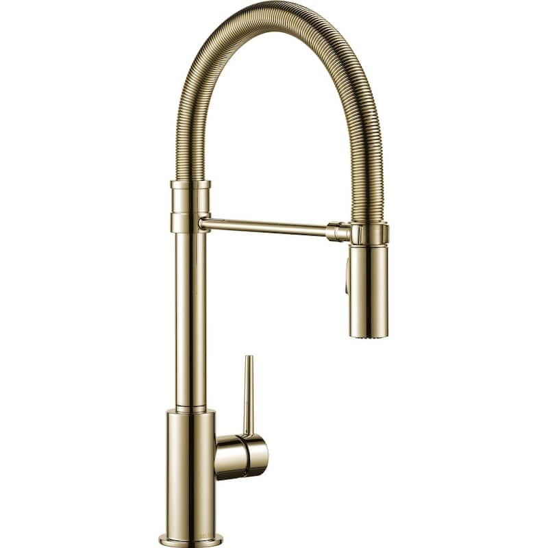 Delta Trinsic Pro Pre-Rinse Pull-Down Kitchen Faucet with Magnetic - Brilliance Polished Nickel
