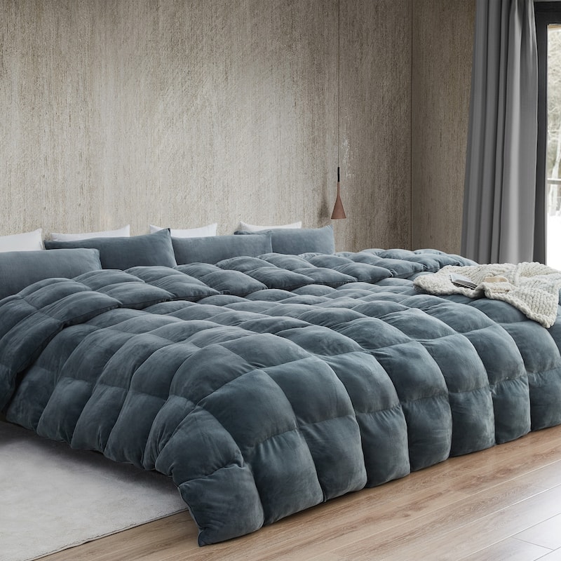 Boi He Thick® - Coma Inducer® Thick Oversized Comforter Set - Alaskan King - Moss Gray