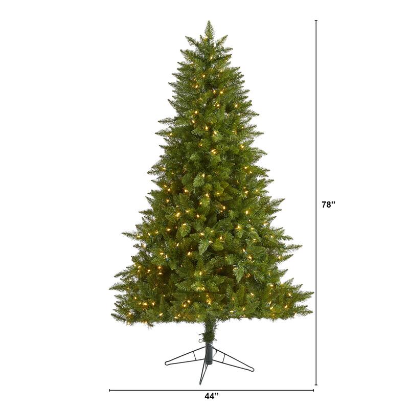 6.5ft. Spruce Artificial Christmas Tree with 450 Color Changing LED Lights & Remote - Vibrant Multifunction X-Mas Tree