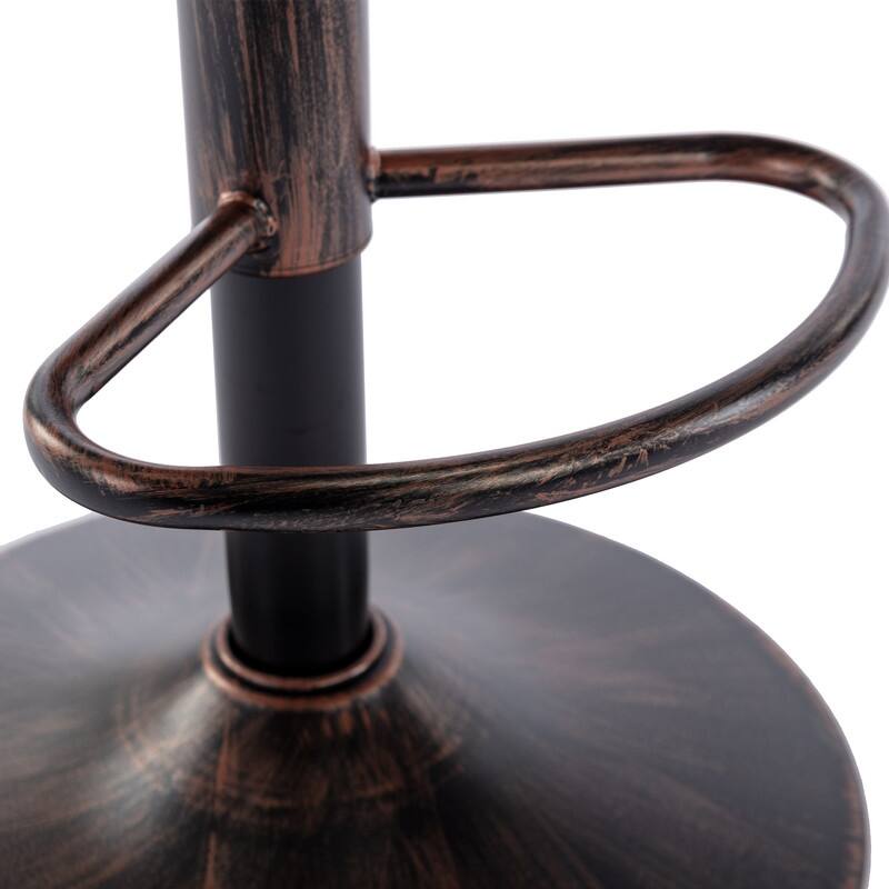 Modern Swivel Bar Stools Set of 2 Adjustable Counter Height Chairs with Footrest for Kitchen, Dining Room