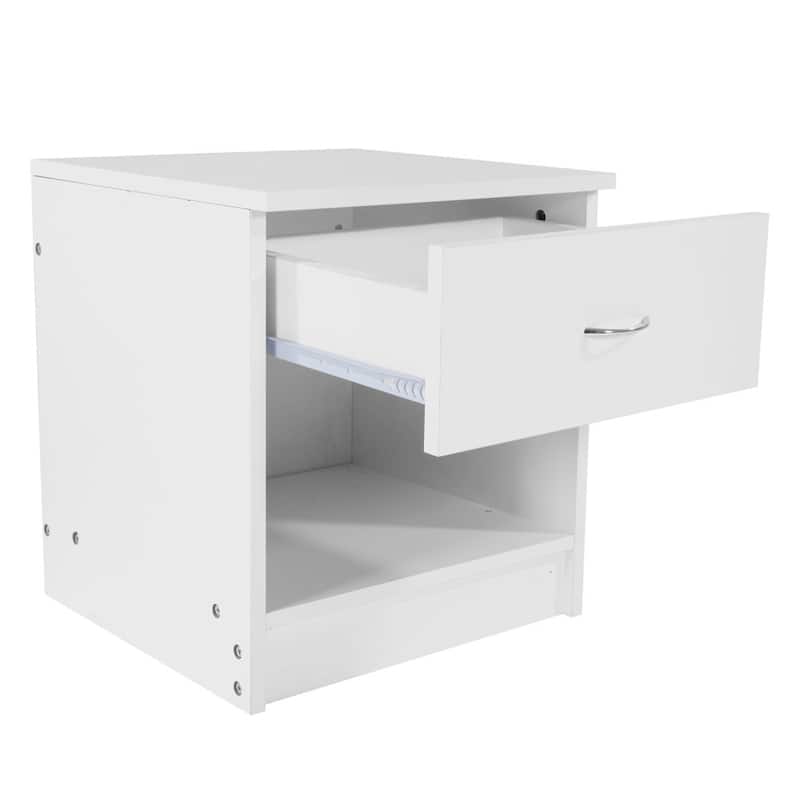 2PCS Nightstand with Drawer White