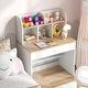 preview thumbnail 1 of 6, Kids Wooden Study Desk Writing Table with Hutch and Drawer - 31.5" x 19" x 40"