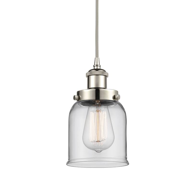 Innovations Lighting 916-1P-10-5 Bell Pendant Bell 5" Wide Mini - Polished Nickel / Clear