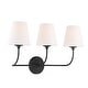 preview thumbnail 2 of 4, Libby Langdon for Crystorama Sylvan 3 Light Black Forged Bathroom Vanity - 23.25'' W x 13.25'' H x 9.75'' D