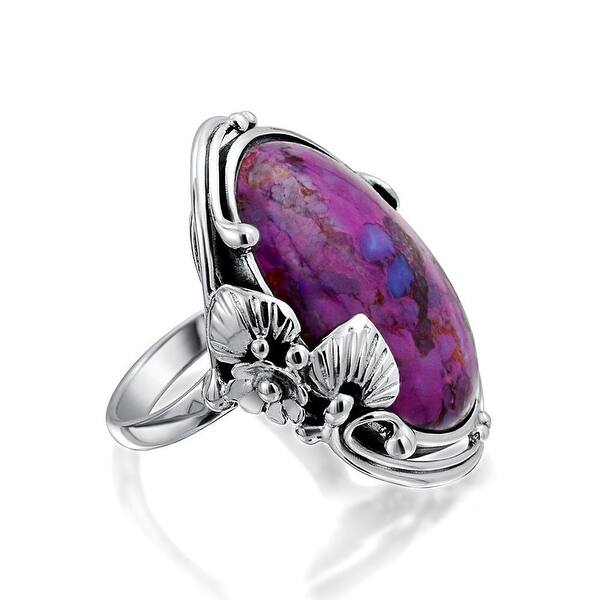 Shop Native American Style Large Oval Boho Statement Stabilized