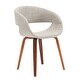 preview thumbnail 2 of 9, Porthos Homes Mid-century Style Dining Chair With Fabric Upholstery Grey